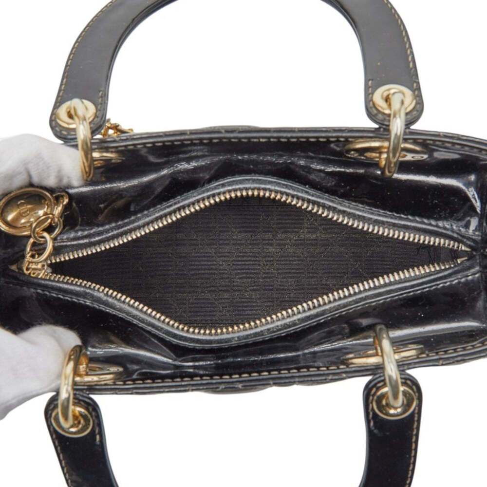 CHRISTIAN DIOR Black Leather Shoulder Bag - Picture 8 of 10